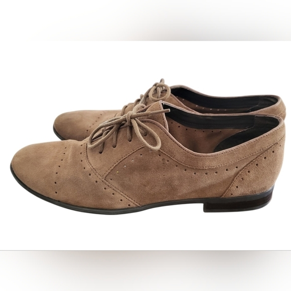 Franco Sarto Toledo Suede Oxford Brogue Lace Up Shoes Brown Size 9 - Picture 1 of 11